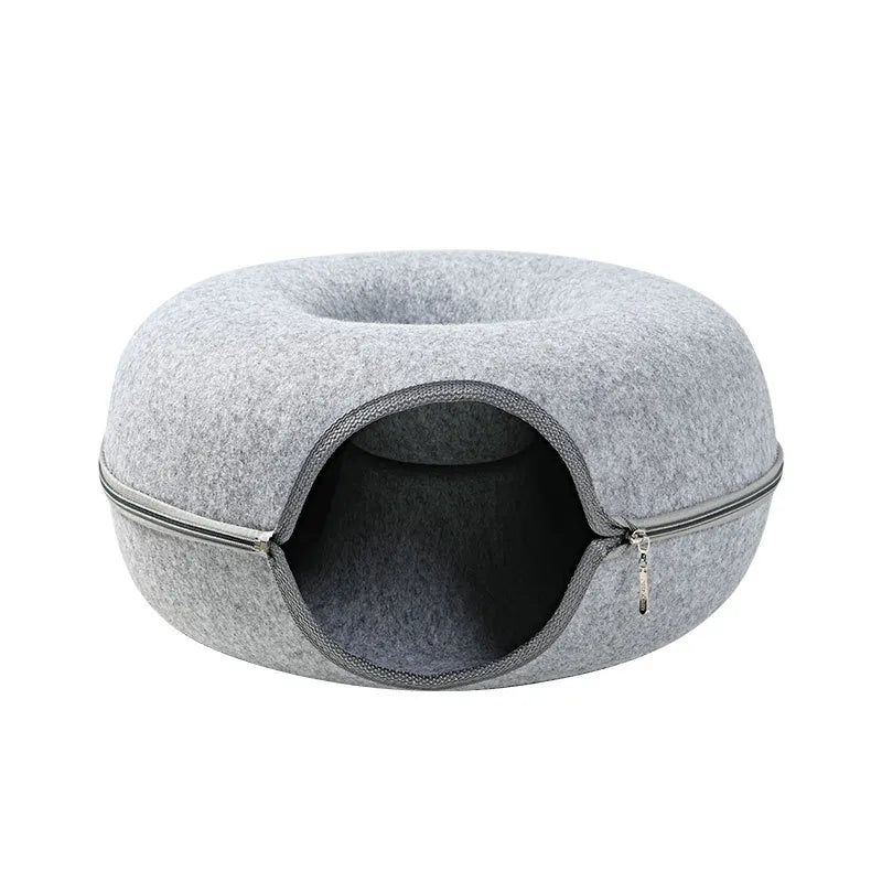 Premium Felt Cat Cave & Tunnel - Perfect For Play & Sleep