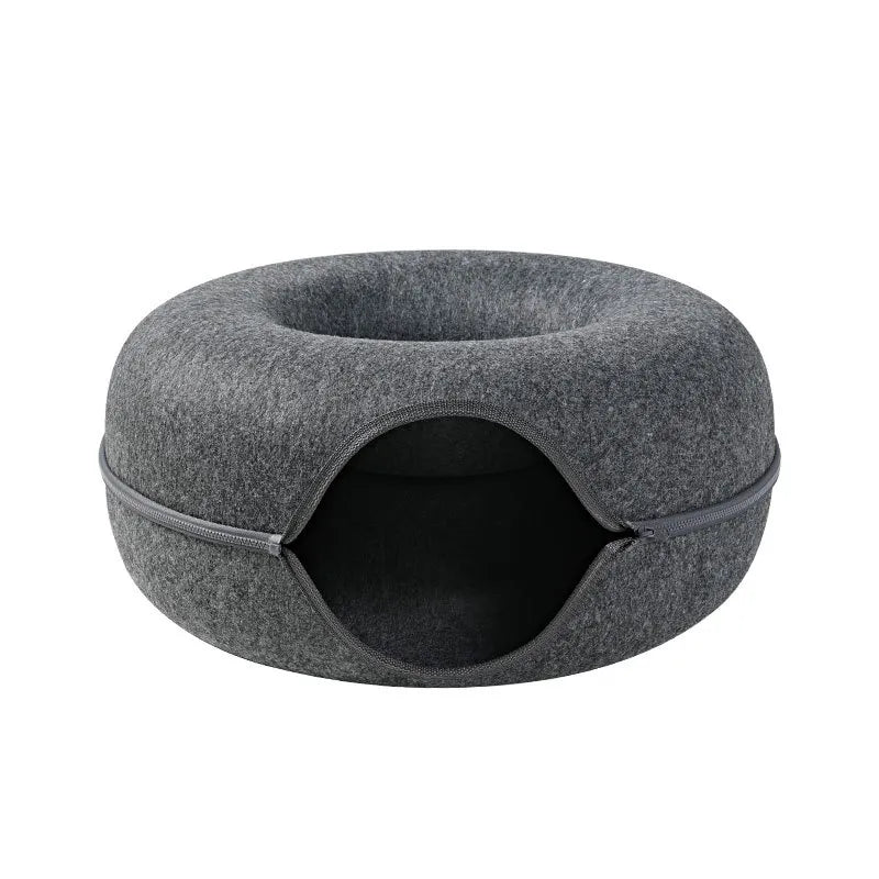 Premium Felt Cat Cave & Tunnel - Perfect For Play & Sleep